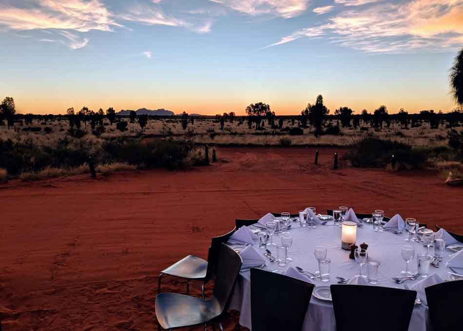 The Sound of Silence Meal, in the Northern Territory